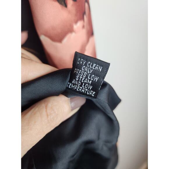 Linda Allard Ellen Tracy Dark Floral Jacket sz 12 silk/wool art to wear career - Picture 7 of 11